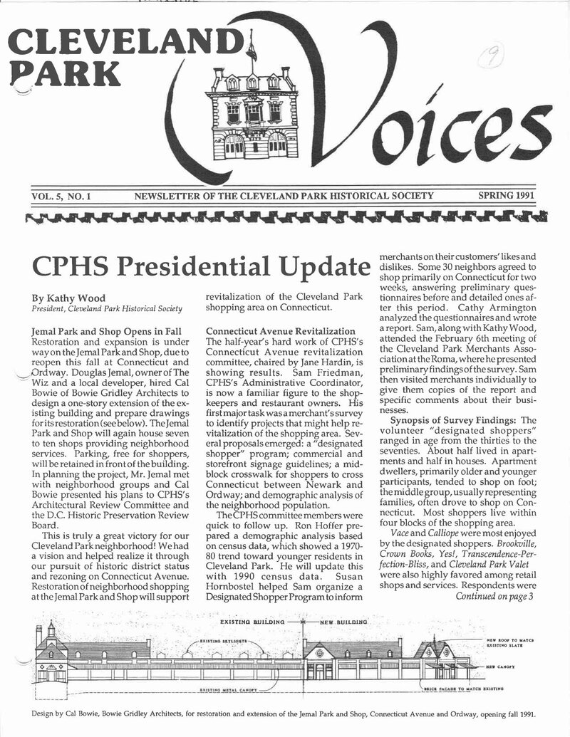 Cover of Voices Newsletter issue Spring 1991
