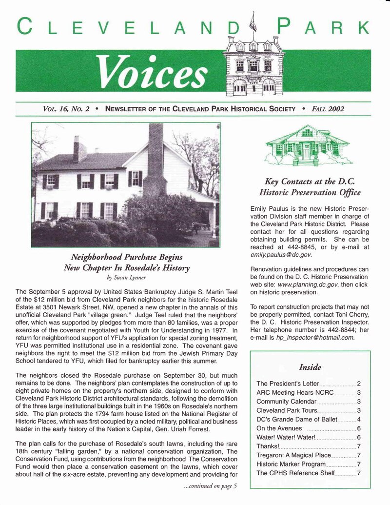 Cover of Voices Newsletter issue Fall 2002