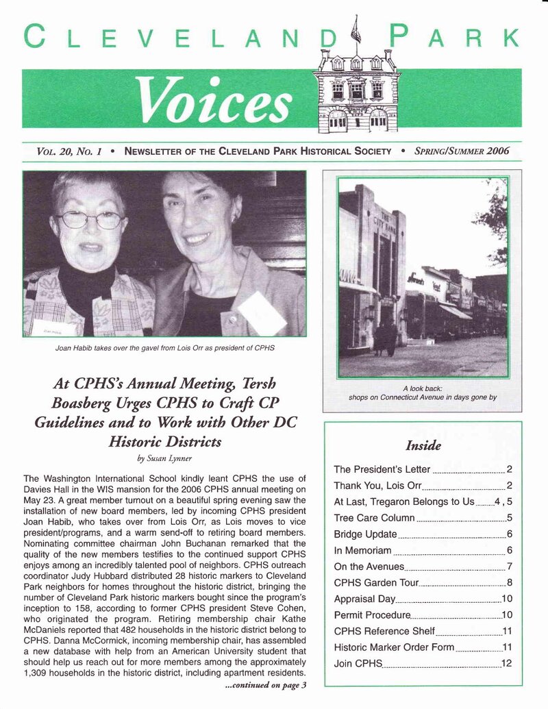 Cover of Voices Newsletter issue Spring 2006
