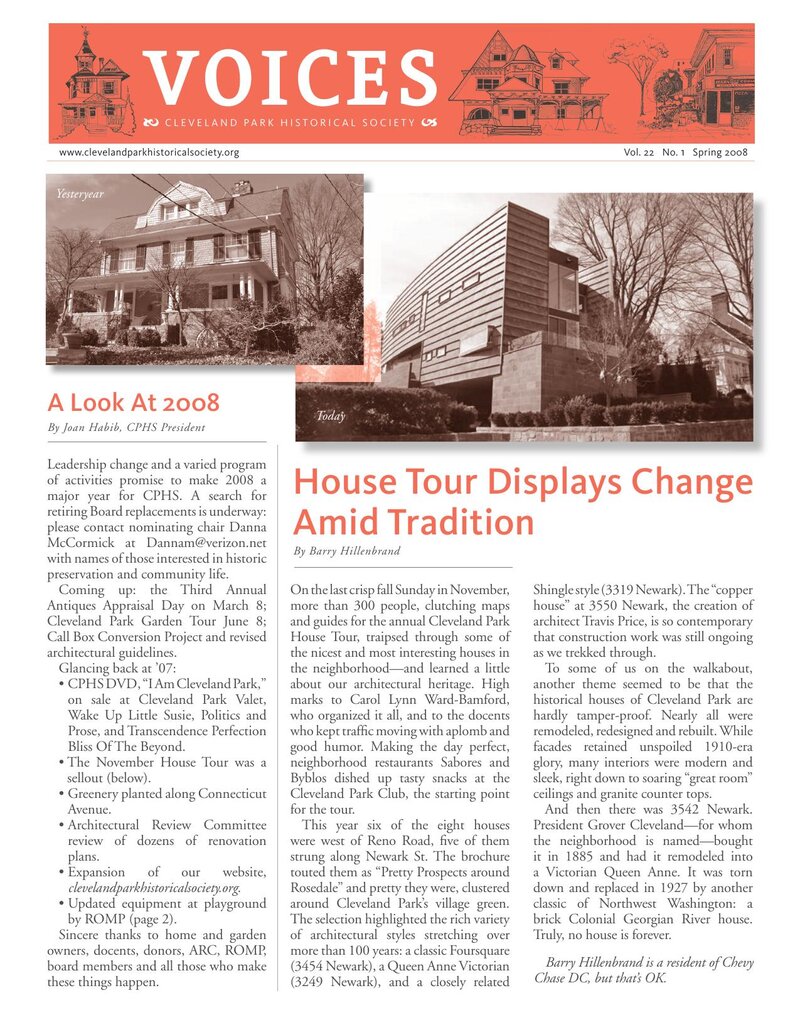 Cover of Voices Newsletter issue Winter 2008