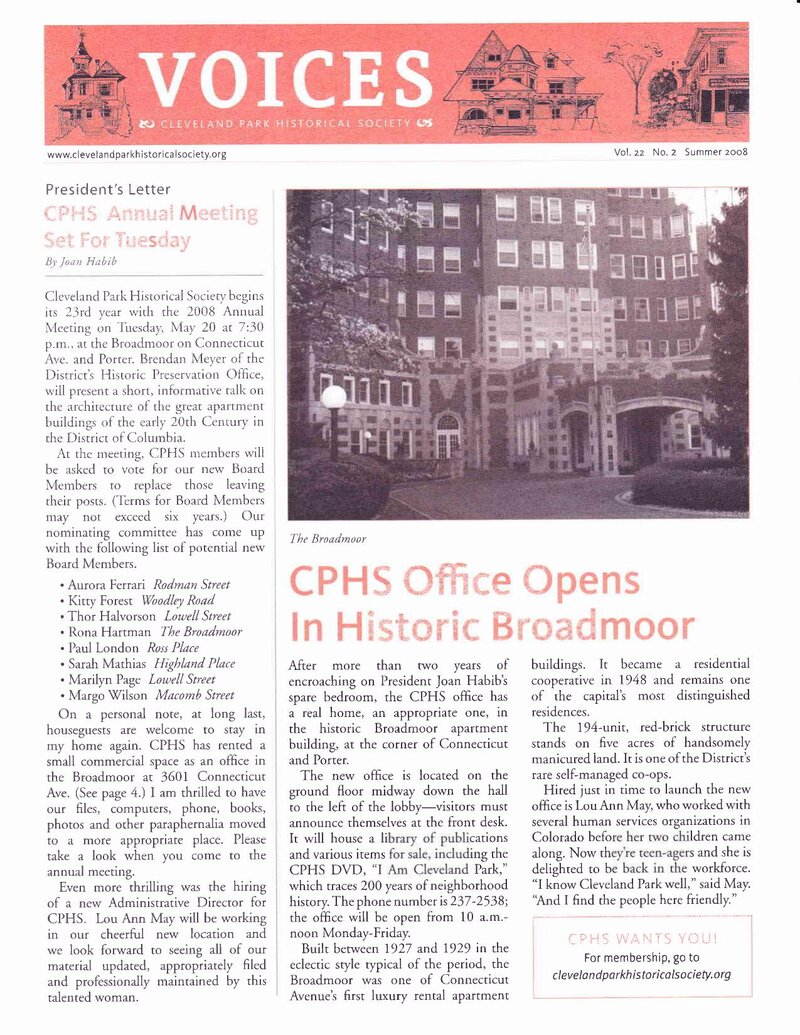 Cover of Voices Newsletter issue Spring 2008
