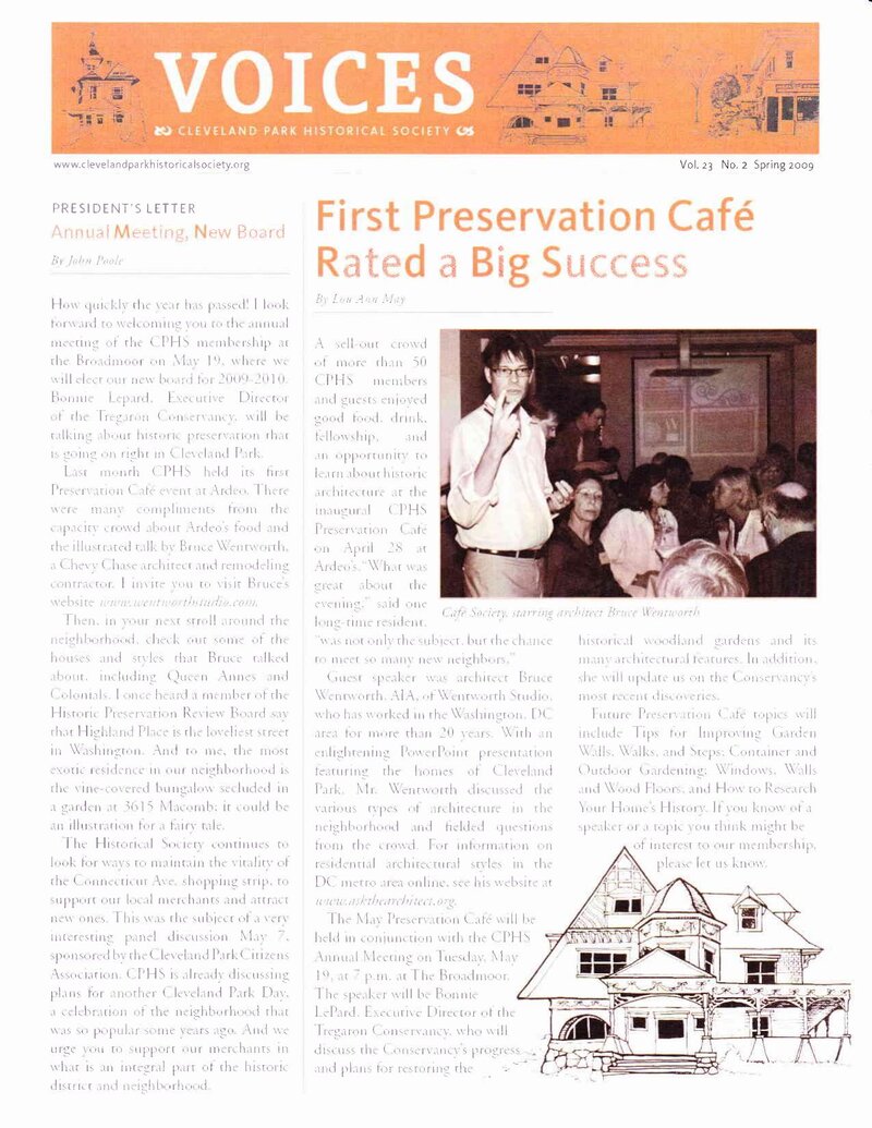 Cover of Voices Newsletter issue Spring 2009