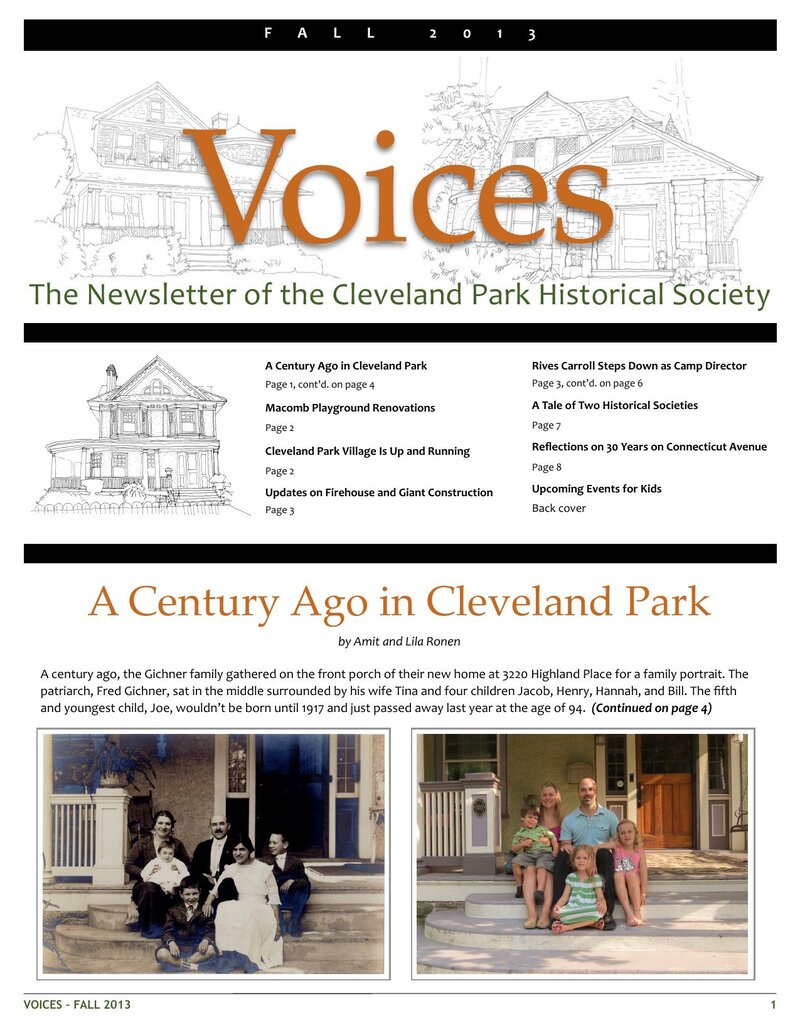 Cover of Voices Newsletter issue Fall 2013