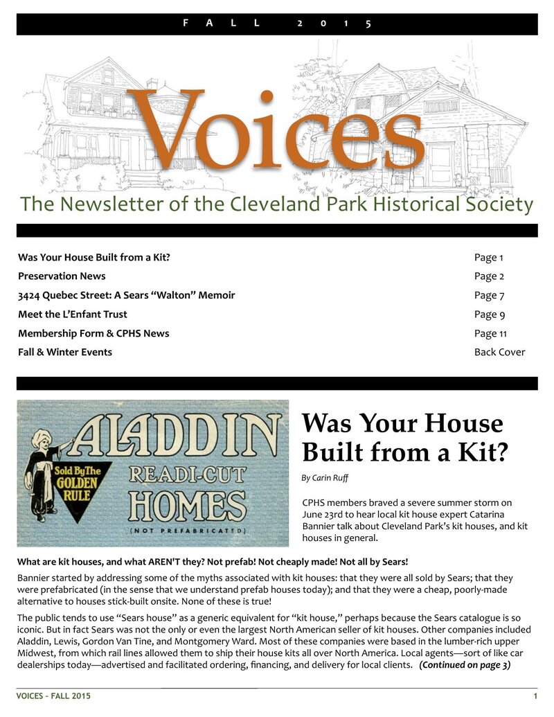Cover of Voices Newsletter issue Fall 2015