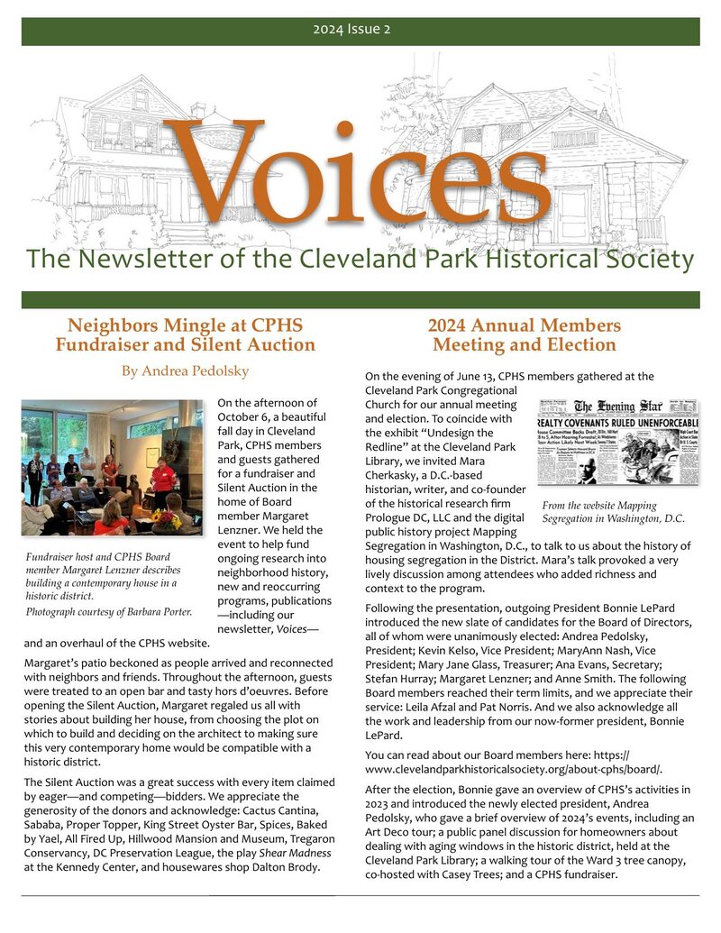 Cover of Voices Newsletter issue Fall 2024
